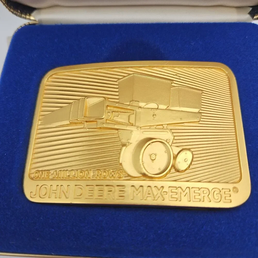 1984 John Deere Max-Emerge ONE MILLION ROWS Planter Belt Buckle 1930